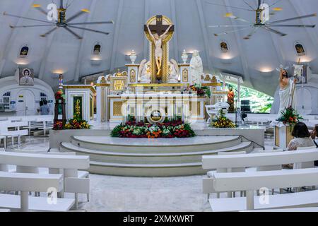 Sto. Nino de Paz Greenbelt Catholic Chapel, Manila, Philippinen Stockfoto