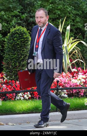 London, Großbritannien. Juli 2024. Ian Murray, Staatssekretär für Schottland, Abgeordneter Edinburgh South. Die Minister der Labour Party nehmen an der Kabinettssitzung in der Downing Street, London, UK, Teil. Credit: Imageplotter/Alamy Live News Stockfoto