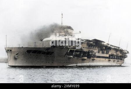 HMS Glorious Kreuzer und Flugzeugträger, WW1 Stockfoto