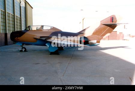 Mikoyan-Gurevich MiG-15UTI N271JM – Schwarz 22 Stockfoto