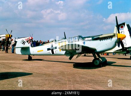 Hispano HA.1112-M1L Buchon G-BWUE Stockfoto