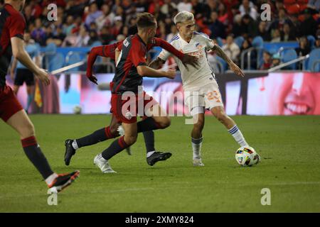 Toronto, ON, Kanada, 25. Mai 2024, G. Valenzuela #22 beim Major League Soccer Spiel zwischen Toronto FC und FC Cincinnati im BMO Field. Stockfoto