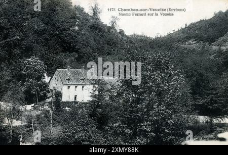 Ferrard Mill auf der Voueize in Chambon-sur-Voueize Stockfoto