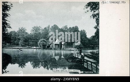 The Lake im Druid Hill Park, Baltimore, Maryland, USA Stockfoto