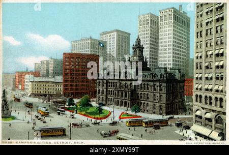 Campus Martius Park - Public Square - Detroit, Michigan, USA Stockfoto