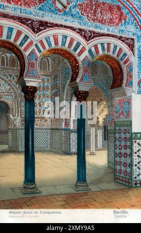 Salon de Embajadores - Alcazar von Sevilla, Spanien Stockfoto