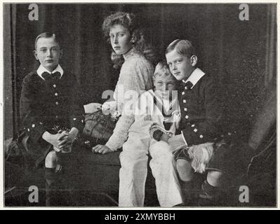 Vier jüngste Kinder von König George und Königin Mary Stockfoto