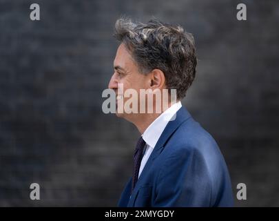 Downing Street, London, Großbritannien. 30. Juli 2024. Die Minister der Regierung auf der letzten Kabinettssitzung vor der Sommerpause. RT Hon Ed Miliband Abgeordneter, Staatssekretär für Energiesicherheit und Net Zero Ankunft. Quelle: Malcolm Park/Alamy Live News Stockfoto