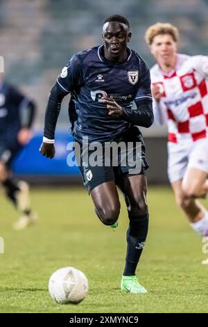 Canberra, Australien; 30. Juli 2024: Ariath Piol von Macarthur FC im Australian Cup 2024 32 im Spiel zwischen O’Connor Knights SC und Macarthur FC im GIO Stadium in Canberra, Australien am 30. Juli 2024. (Foto: Nick Strange/Fotonic/Alamy Live News) Stockfoto