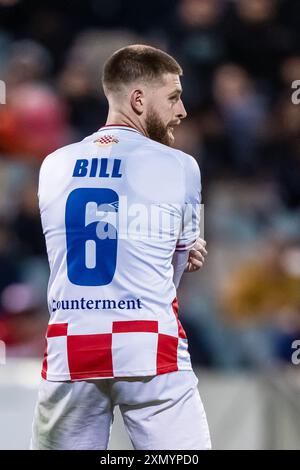 Canberra, Australien; 30. Juli 2024: Connor Bill of O’Connor Knights SC wird während des Australia Cup 2024 Round of 32 Spiels zwischen O’Connor Knights SC und Macarthur FC im GIO Stadium in Canberra, Australien am 30. Juli 2024 gezeigt. (Foto: Nick Strange/Fotonic/Alamy Live News) Stockfoto