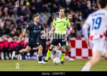 Canberra, Australien; 30. Juli 2024: Frans Deli von Macarthur FC im Australian Cup 2024 32 im Spiel zwischen O’Connor Knights SC und Macarthur FC im GIO Stadium in Canberra, Australien am 30. Juli 2024. (Foto: Nick Strange/Fotonic/Alamy Live News) Stockfoto