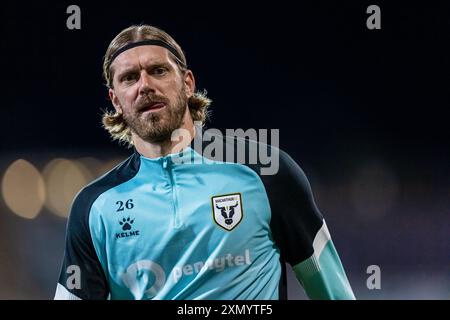 Canberra, Australien; 30. Juli 2024: Luke Brattan von Macarthur FC wärmt sich vor dem Spiel der Australian Cup 2024 Runde of 32 zwischen O’Connor Knights SC und Macarthur FC im GIO Stadium in Canberra, Australien am 30. Juli 2024 auf. (Foto: Nick Strange/Fotonic/Alamy Live News) Stockfoto