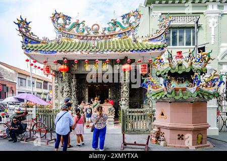 Der Ahnentempel Yap in der Armenischen Straße in George Town, Penang, Malaysia. Stockfoto