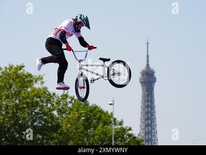 Die Chinesin Sun Jiaqi während der Qualifikation für den Damenpark in La Concord am vierten Tag der Olympischen Spiele 2024 in Frankreich. Bilddatum: Dienstag, 30. Juli 2024. Stockfoto