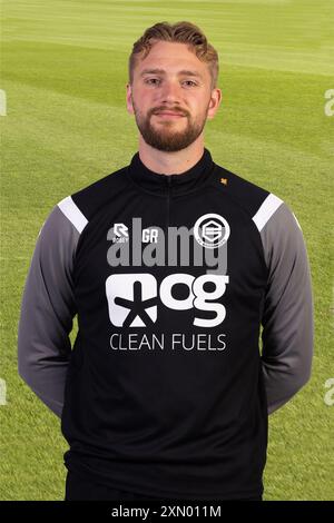 Groningen, Niederlande. Juli 2024. GRONINGEN, 17-07-2024, Stadion Euroborg, Football, Dutch Eredivisie, Saison 2024/2025, ESPN Photocall FC Groningen, Gijs Rignalda Credit: Pro Shots/Alamy Live News Stockfoto