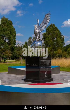 National Memorial Arboretum, Ort des National Remembrance in Alrewas, in der Nähe von Lichfield, Staffordshire, Großbritannien im Juli - RAF Association Memorial Stockfoto