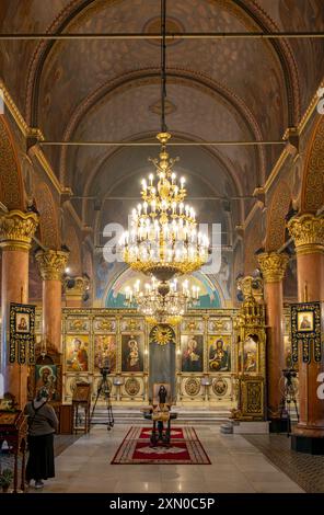 Das Innere der Kirche der Heiligen Mutter Gottes - Sveta Bogoroditsa Kirche, Plovdiv, Bulgarien Stockfoto