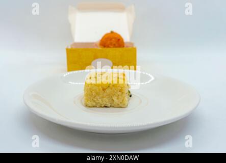 Kalakand süßes indisches Dessert für Rakshya Bandhan Diwali Milk Khuwa Burfi Barfi Stockfoto