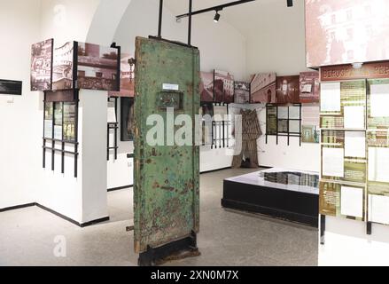 Das Sighet Memorial, und die Geschichte des Kommunismus Rumäniens, befand sich in einem ehemaligen Gefängnis, in dem Rumäniens Eliten im 1. Jahr gefoltert und vernichtet wurden Stockfoto