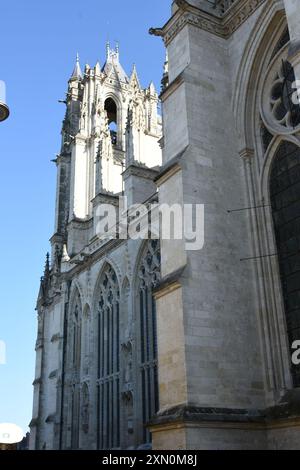 La cathédrale Notre-Dame d'Amiens EST un édifice catholique situé à Amiens, dans le Département de la Somme, en région Hauts-de-France. Dédiée à la VI Stockfoto