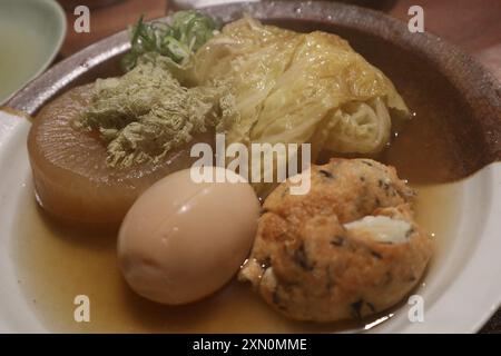 Japanische Küche : Oden in Kyoto, Japan Stockfoto