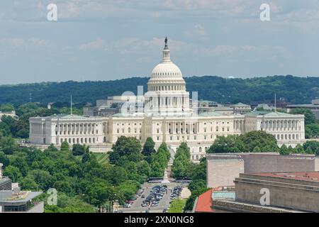 Das Kapitolgebäude in der Hauptstadt der Vereinigten Staaten von Amerika, Washington DC. Stockfoto