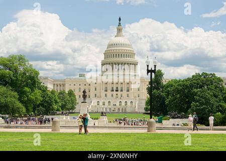 Das Kapitolgebäude in der Hauptstadt der Vereinigten Staaten von Amerika, Washington DC. Stockfoto