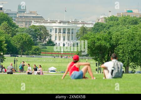 Das Weiße Haus, die Heimat des Präsidenten der Vereinigten Staaten von Amerika. Stockfoto