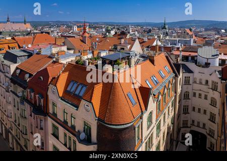 Brünn, Tschechische Republik. Juni 2024. Panoramablick auf Brünn Stockfoto