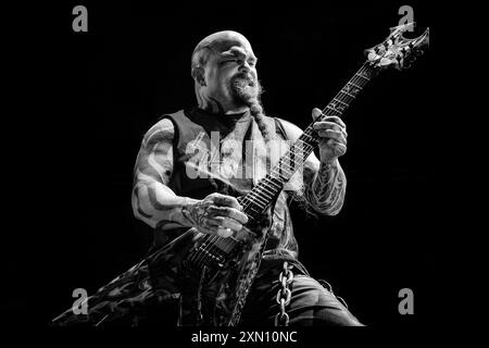 Kerry King of Slayer tritt live beim Sweden Rock Festival auf Stockfoto