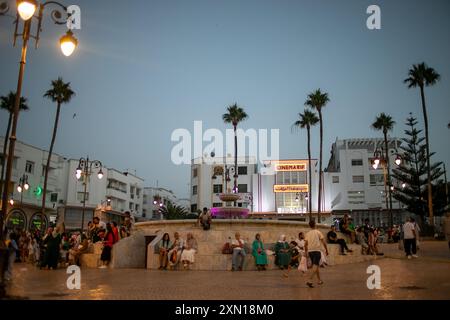 Tanger, Marokko. Juli 2024. Panoramablick auf den Place 9 Avril 1947 in der Medina von Tanger in Marokko. Quelle: D. Canales Carvajal/Alamy Live News Stockfoto