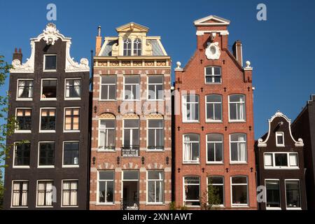 Kanalhäuser auf der Herrengracht in Amsterdam in den Niederlanden in Europa Stockfoto