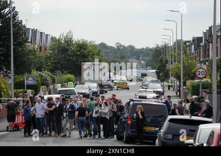 Schauplatz der Morde in Southport im Juli 2024 Stockfoto