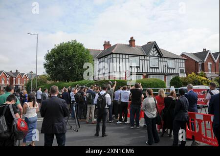 Schauplatz der Morde in Southport im Juli 2024 Stockfoto