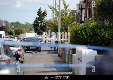 Schauplatz der Morde in Southport im Juli 2024 Stockfoto