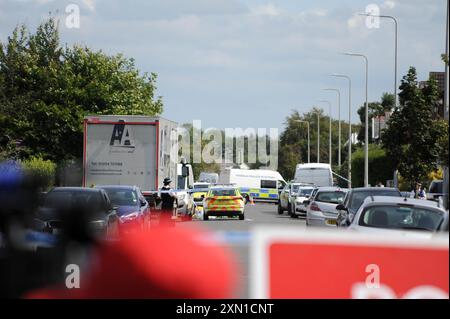 Schauplatz der Morde in Southport im Juli 2024 Stockfoto