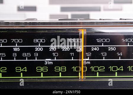 Telefunken Partner 500 Handsprechfunkgerät Mit Dialogregel-Dial-Nahaufnahme Stockfoto