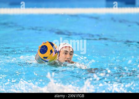 7 DATUM Kiyomu (JPN), Japan (JPN) vs France (FRA) Wasserpolo Männer Vorrunde Gruppe B in den Acquatic Centers, während der Olympischen Spiele 2024 in Paris, 30. Juli 2024, Paris, Frankreich. Quelle: Enrico Calderoni/AFLO SPORT/Alamy Live News Stockfoto