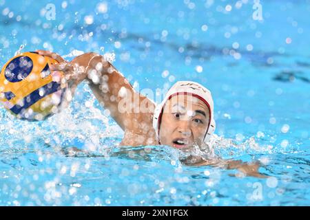 7 DATUM Kiyomu (JPN), Japan (JPN) vs France (FRA) Wasserpolo Männer Vorrunde Gruppe B in den Acquatic Centers, während der Olympischen Spiele 2024 in Paris, 30. Juli 2024, Paris, Frankreich. Quelle: Enrico Calderoni/AFLO SPORT/Alamy Live News Stockfoto