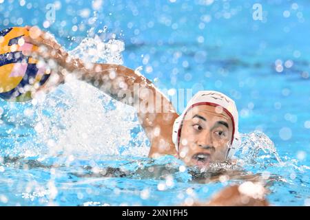 7 DATUM Kiyomu (JPN), Japan (JPN) vs France (FRA) Wasserpolo Männer Vorrunde Gruppe B in den Acquatic Centers, während der Olympischen Spiele 2024 in Paris, 30. Juli 2024, Paris, Frankreich. Quelle: Enrico Calderoni/AFLO SPORT/Alamy Live News Stockfoto