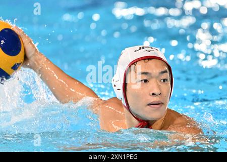 7 DATUM Kiyomu (JPN), Japan (JPN) vs France (FRA) Wasserpolo Männer Vorrunde Gruppe B in den Acquatic Centers, während der Olympischen Spiele 2024 in Paris, 30. Juli 2024, Paris, Frankreich. Quelle: Enrico Calderoni/AFLO SPORT/Alamy Live News Stockfoto