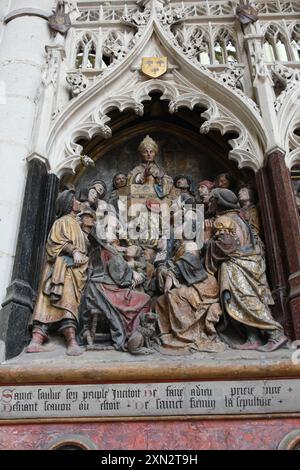 La cathédrale Notre-Dame d'Amiens EST un édifice catholique situé à Amiens, dans le Département de la Somme, en région Hauts-de-France. Dédiée à la VI Stockfoto