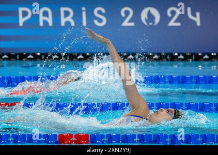 Paris, Ile de France, Frankreich. Juli 2024. 29. Juli 2024: MIO NARITA aus Japan tritt bei den Olympischen Sommerspielen 2024 in Paris im 400-m-Einzelmedley der Frauen an. (Kreditbild: © Mark Edward Harris/ZUMA Press Wire) NUR REDAKTIONELLE VERWENDUNG! Nicht für kommerzielle ZWECKE! Stockfoto