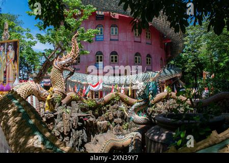 Wat Samphran oder Dragon Temple, Nakhon Pathom, Thailand Stockfoto