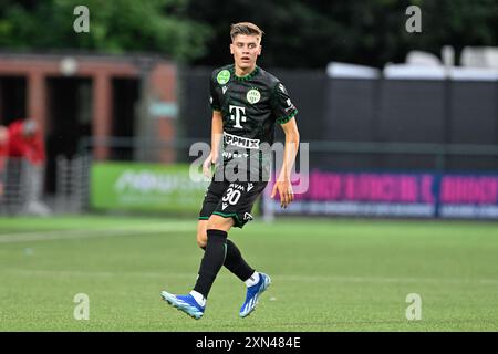 Oswestry, Großbritannien. 30. Juli 2024. Zsombor Gruber von Ferencváros während des zweiten Qualifikationsrunde der UEFA Champions League Match The New Saints vs Ferencváros im Park Hall Stadium, Oswestry, Großbritannien, 30. Juli 2024 (Foto: Cody Froggatt/News Images) in Oswestry, Großbritannien am 30. Juli 2024. (Foto: Cody Froggatt/News Images/SIPA USA) Credit: SIPA USA/Alamy Live News Stockfoto