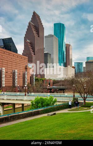 Skyline von Houston, Texas, USA. Stockfoto