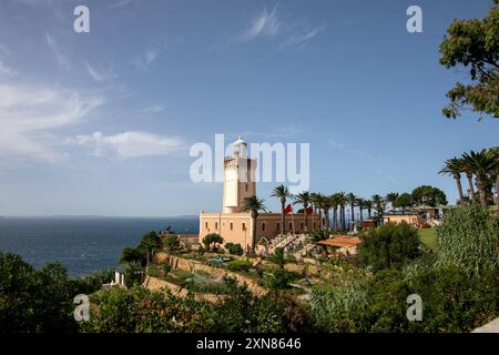 Tanger, Marokko. Juli 2024. Panoramablick auf Kap Spartel an der Küste von Tanger. (Foto: David Canales/SOPA Images/SIPA USA) Credit: SIPA USA/Alamy Live News Stockfoto