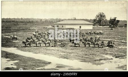 Geschichte des Amerikanischen Bürgerkriegs, Unions-Armee, 1. Indiana Heavy Artillery, Baton Rouge, Vintage-Foto Stockfoto