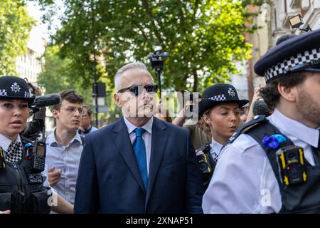 London, Großbritannien. 31. Juli 2024. Der ehemalige BBC News Presenter Huw Edwards kommt am City of Westminster Magistrates' Court an. Quelle: SOPA Images Limited/Alamy Live News Stockfoto