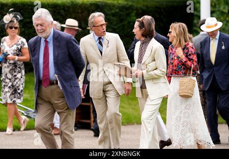 Der Duke of Richmond kommt am zweiten Tag des Qatar Goodwood Festivals auf der Goodwood Racecourse in Chichester an. Bilddatum: Mittwoch, 31. Juli 2024. Stockfoto